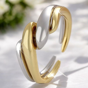 Anillo Plata triple moderno brillante