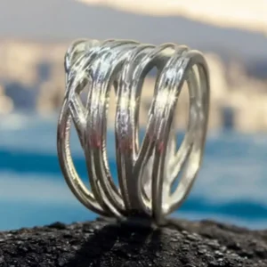 Anillo plata trenzado