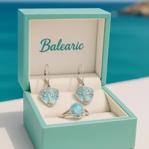 Conjunto BALEARYSC en plata 925 con piedra lunar