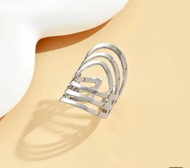 Anillos minimalistas dorado y plata - Imagen 2