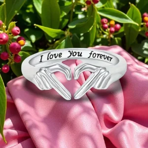 Anillo plata ajustable - I love you forever