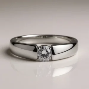 Anillo Esencia Diamante en plata 925 con brillante central Balearyc