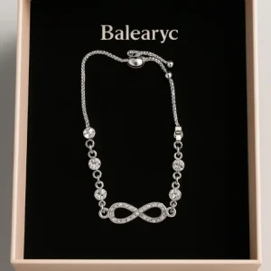 Pulsera de plata 925 con símbolo del infinito en caja Balearyc
