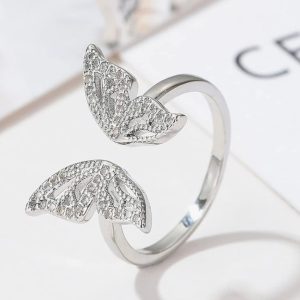 Anillo Doble Mariposa Plata 925 – Elegancia Mediterránea