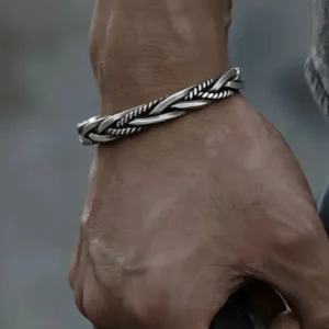 Pulsera Balearyc de eslabones plateados ajustable