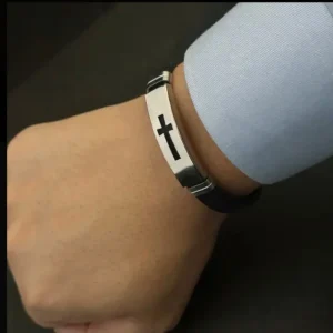 Pulsera Credo Balearyc de cuero y plata 925